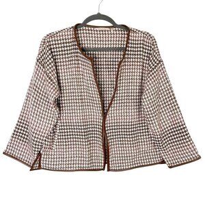 Soft Surroundings Houndstooth Jacket Size 2X